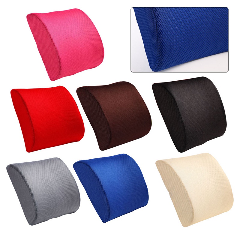 

Memory Foam Lumbar Cushion Lower Back Support Pillow Posture Correcting Car Seat Home Office Chair