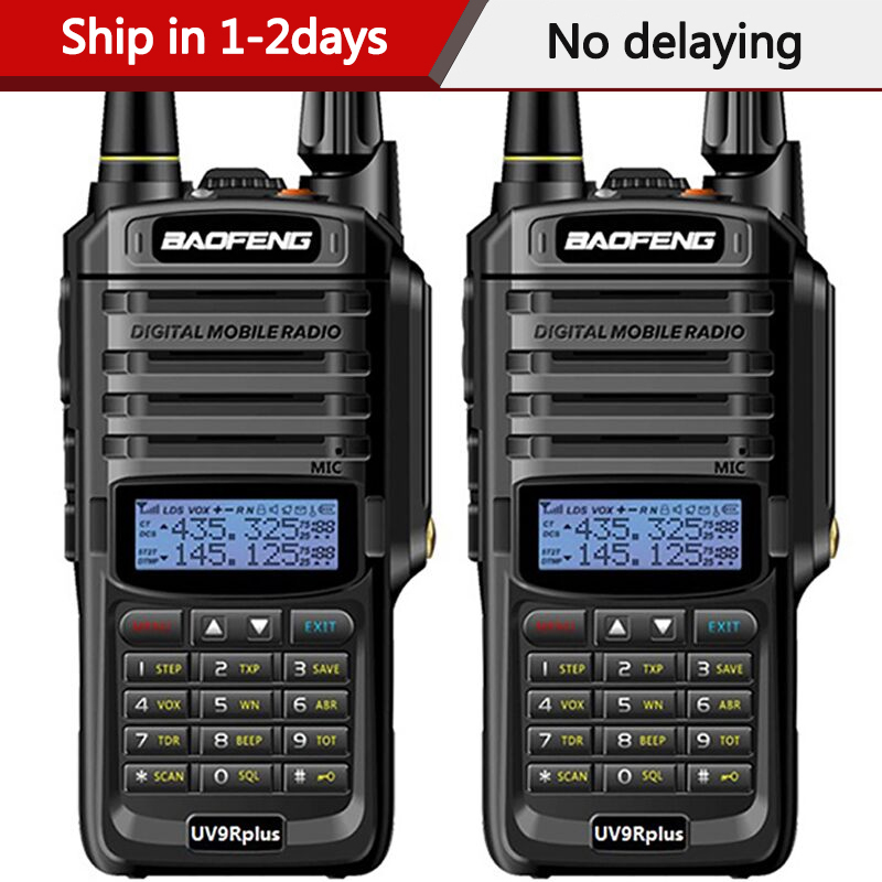 

2pcs baofeng UV-9R plus waterproof 15W walkie talkie High power two way radio VHF UHF portable radio walkie talkie uv9R plus