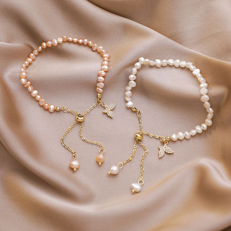 

YADA Gifts INS high quality pearl Bracelets&Bangles For Women pearl Bracelets Crystal Jewelry gold butterfly Bracelet BT200353