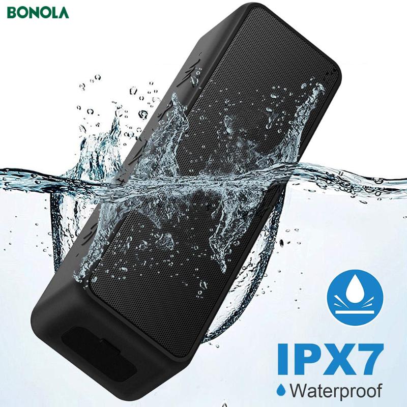 

Bonola Portable Wireless Bluetooth Speaker 5.0 Louder Stereo Sound TWS 20W Full-Frequency Loudspeaker IPX7 Waterproof Mic TF AUX