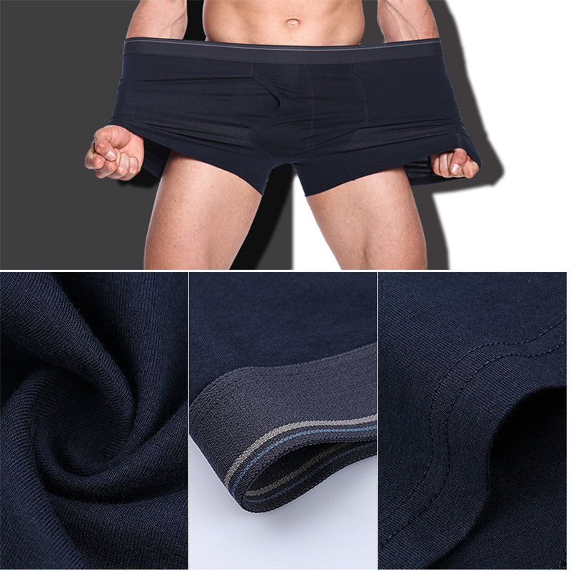 

Over Size Underpants -6XL Cotton Fabric Men's Flexible Boxer Shorts Free Breath In Best Price, Black