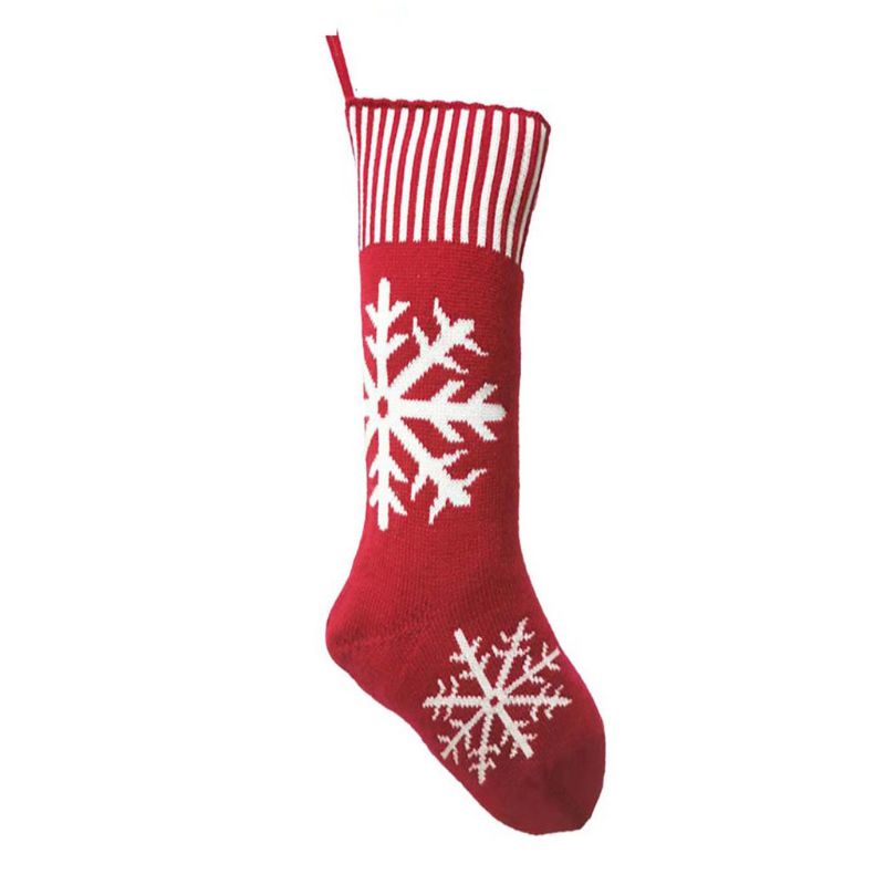 

Snowflake Candy Gift Bag Christmas Stockings Sock Xmas Tree Hanging Pendant Home Decoration