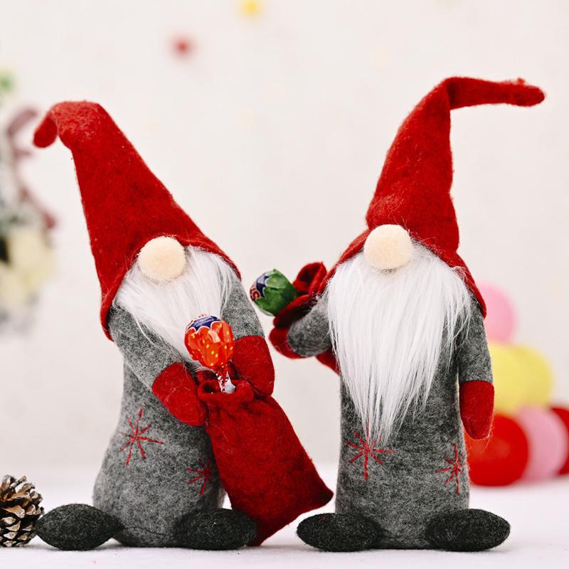

2021 Christmas snowman New Year Party Table Ornament Santa Cloth Doll Birthday Present For Home Christmas Holiday Decoration