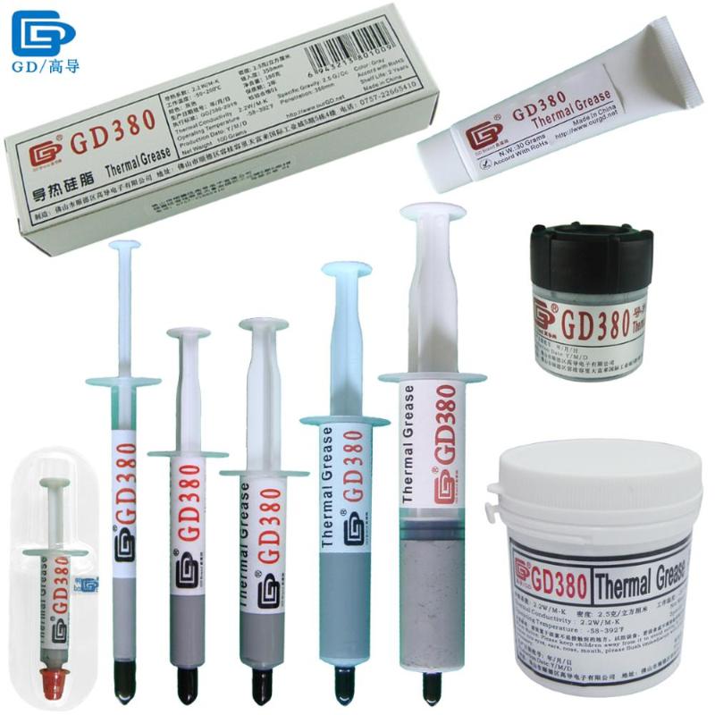 

Net Weight 1/3/7/15/30/100/150 Grams Gray GD380 Thermal Conductive Grease Paste Plaster Heat Sink Compound for CPU GPU SSY ST CN