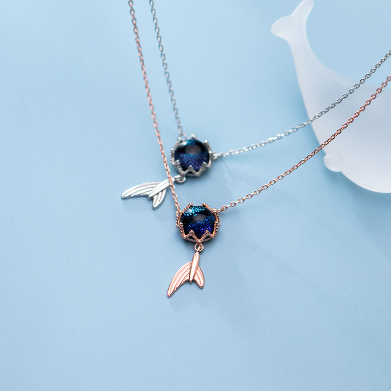 

Modian Fashion Marine Life Cute Mermaid Tail Sterling Silver 925 Pendant Necklace for Women Luxury Wedding Original Fine Jewelry