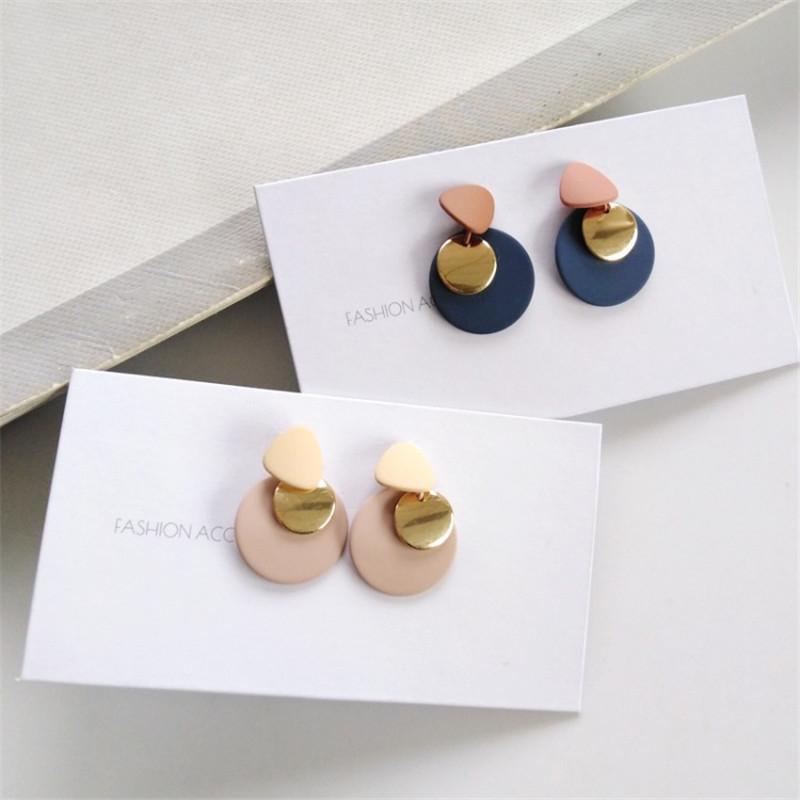 

Round Simple Punk Geometric Irregular blue Drop Earrings for Women Statement Paint Earring Boucle D'oreille Femme Brincos