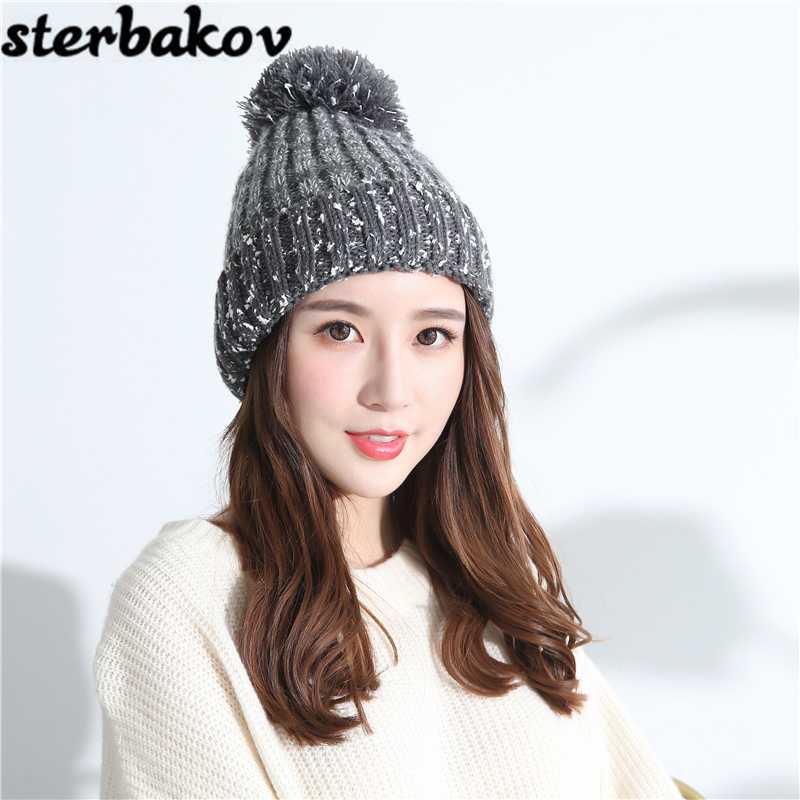

2020 Fashion Autumn Winter Wool Cap Woolen Hat for Women and Girls Cross Caps Women Woolen Knitted Beanie Braided Hats Hat