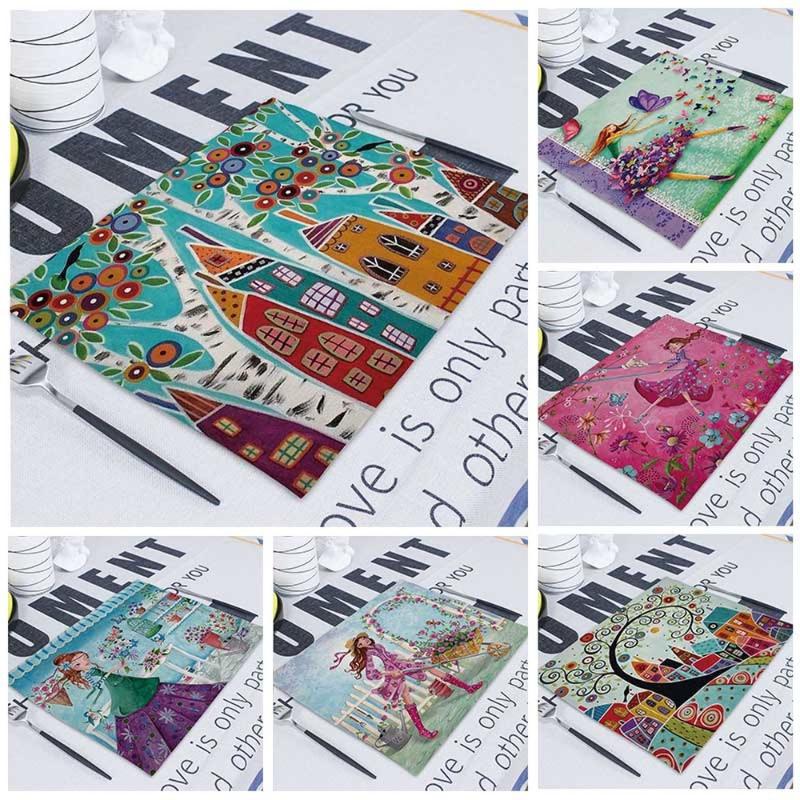 

Provence Dish Napkin Kitchen Towel Table Napkin Cloth Table Mats Paper Serviettes Wedding Linen Handkerchief Guardanapo Napkins