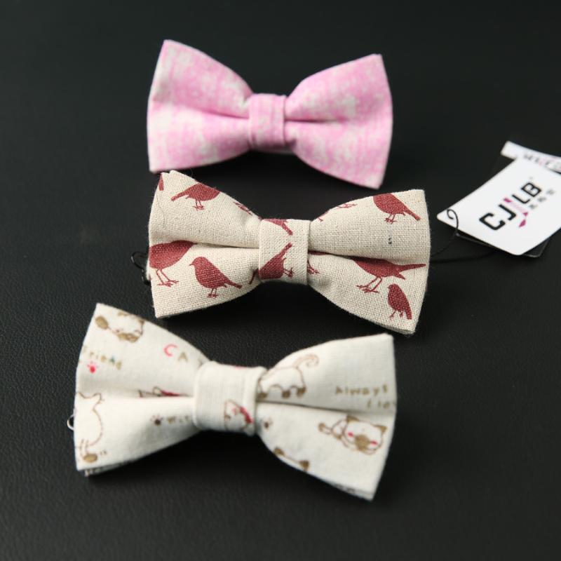 

British Style Vintage Cotton Printing Mens Bow Tie Bridegroom Wedding Gravata Slim Skinny Bowtie Cravat Men Casual Print Bowtie