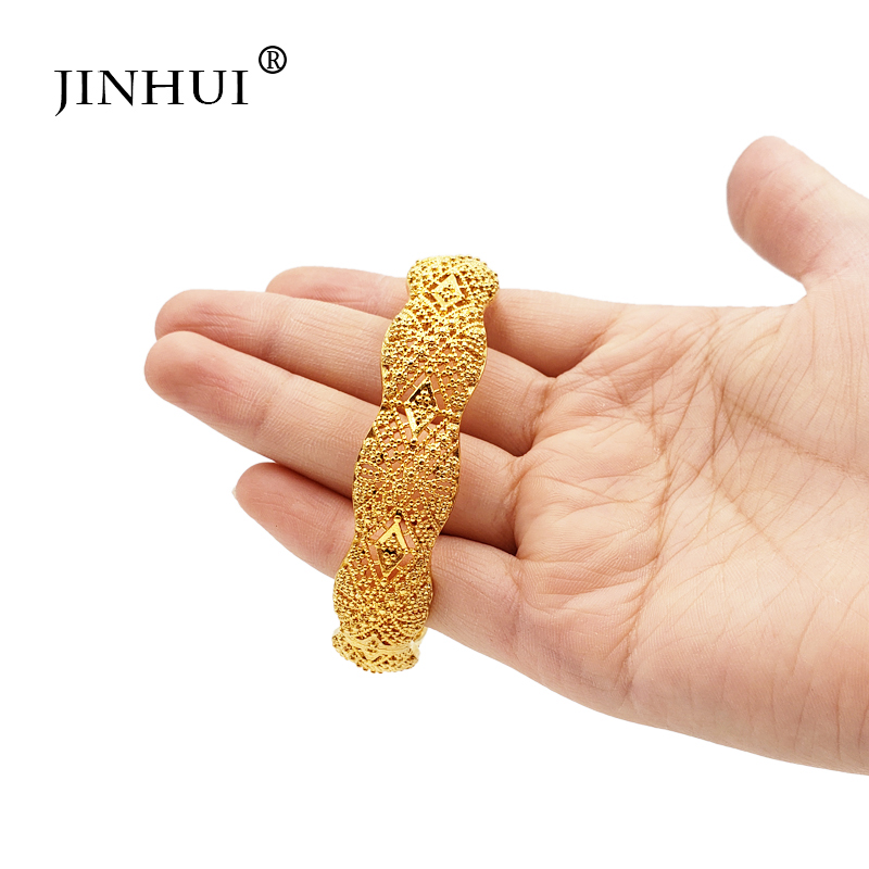 

Bangle Gold Color Wedding Bangles for Women Bride Can OPen Bracelets Ethiopian/france/African/Dubai/ Jewelry gifts viking