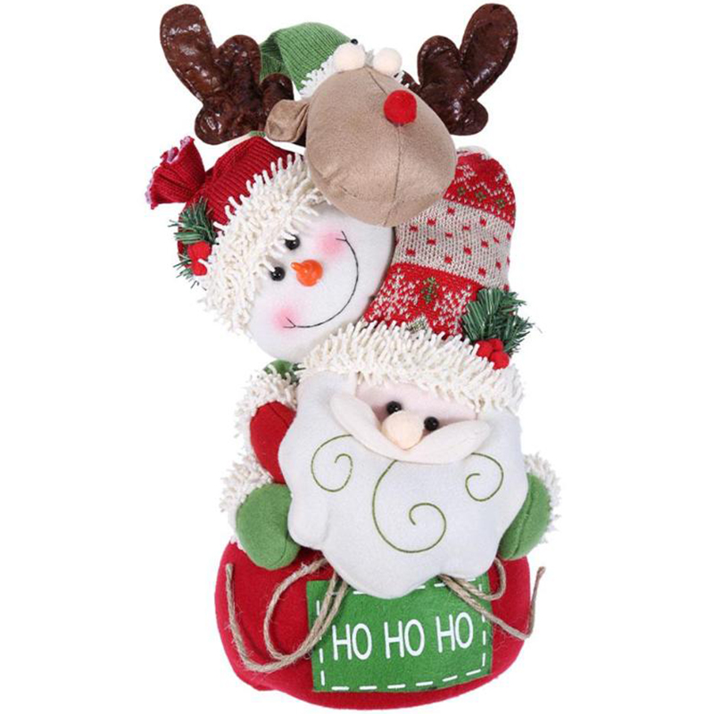 

Christmas Dolls Colorful Santa Claus Snowman Xmas Toys Creative Kids Christmas Gifts Decorations-A