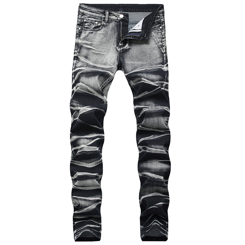 

Gray jeans men foreign trade stretch plus size jeans men autumn and winter male