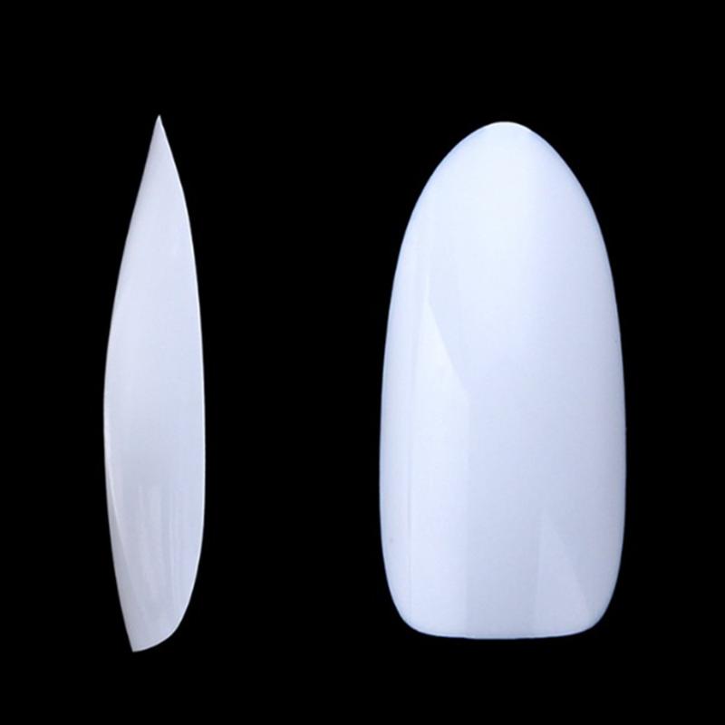 

100packs/lot 500 Oval Nails Tips Round Fullwell White Color Tips False Nail Art Wholesale Hot Selling MAKARA0013XX