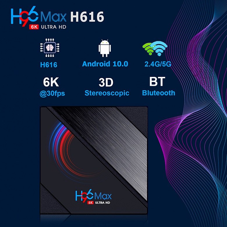 

H96 MAX h616 allwinner 6K Smart TV Box 2.4G/5G Wifi BT4.0 Media Set Top Box 4+32GB/64GB Android 10.0