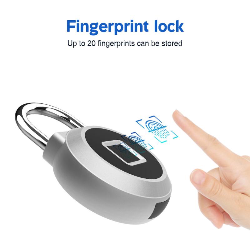 

Fingerprint Lock Smart Keyless Lock IP65 Waterproof Anti-Theft Security Padlock Door Luggage Case padLock
