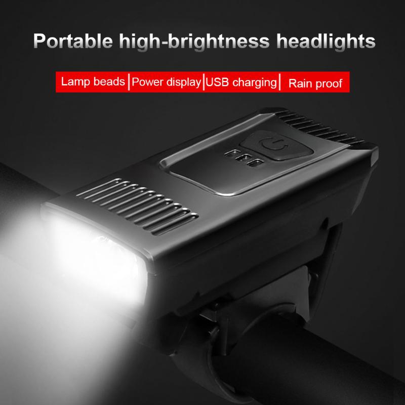 

Bicycle Headlight Accessories Outdoor Lightweight 4 Modes Led USB Rechargeable Waterproof Durable Cycling Super Bright Safety