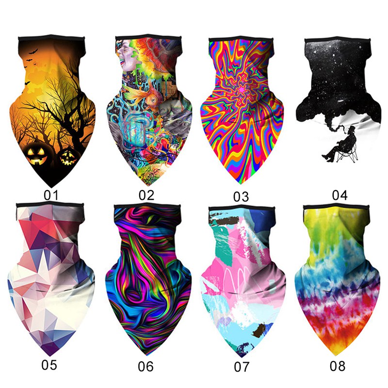 

Unisex Washable Rave Bandana Neck Gaiter Tube Headwear For Women Men Scarf Dustproof Motorcycle Facemask Windproof