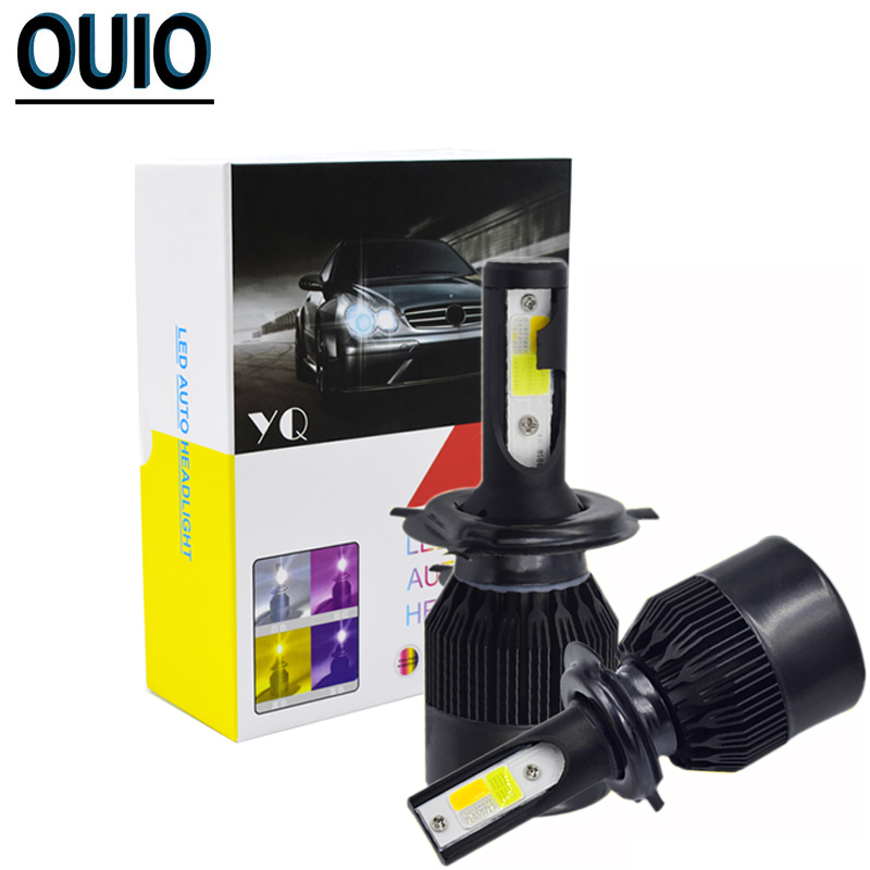 

2PCS 60W Auto Head Lamp C6 LED H4 Bulbs Strobe 4 Colors Flash Light 12V Car Headlight Fog Lights H1 H3 H7 H11 800 881 9012 9005