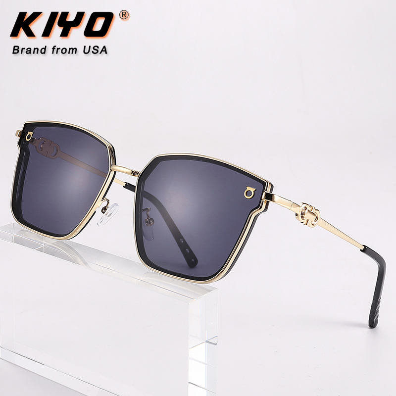 

KIYO Brand 2020 New Women Square Polarized Sunglasses Metal Classic Sun Glasses High Quality UV400 Driving Eyewear 8982