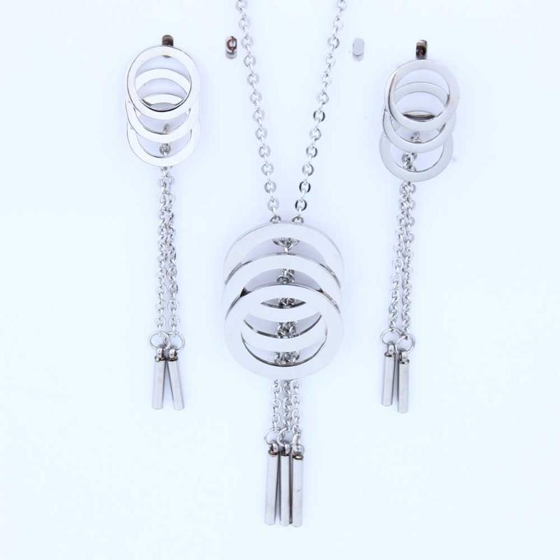 

OUFEI Wholesale Stainless Steel Jewelry Sets For Women Round Tassel Wedding Fashion Dubai Jewelry Sets Of African Jewellery, As pic