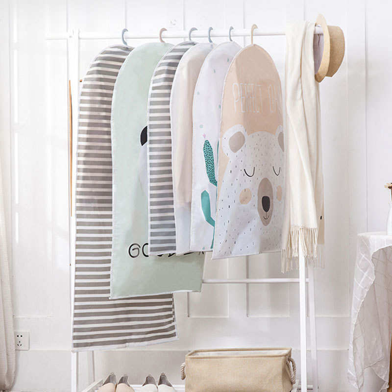 

1Pcs Waterproof Wardrobe Storage Bags Dress Clothes Coat Garment Suit Cute Cover Case Dustproof Covers Home Closet Organizer, Panda