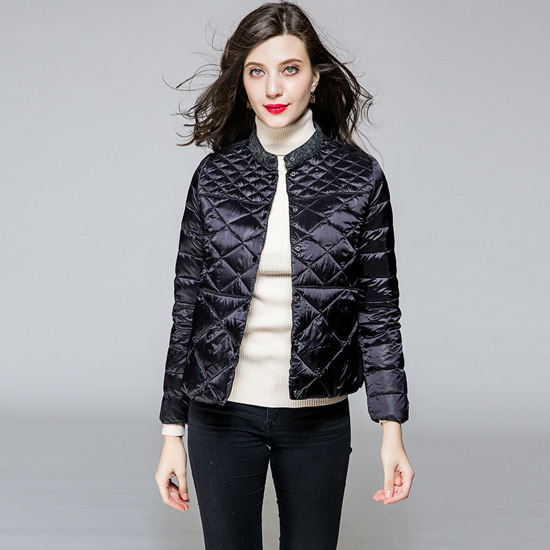 

Jacket Light Short Ultra Women Winter White Duck Down Coats Red Clothing Women' Jackets Chamarras De Mujer KJ495, Black