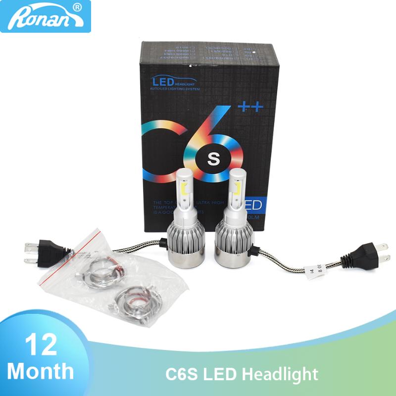 

Ronan C6S car LED headlight H4 hi/lo 5500LM 38W 60000 hours lifespan 6000K Headlamp IP68 Aluminum alloy Auto lamps