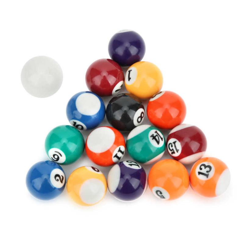 

16PCS 25mm 32mm 38mm Billiard Ball Eco-friendly Resin Mini Children Billiard Ball Toy Pool Table Accesssory