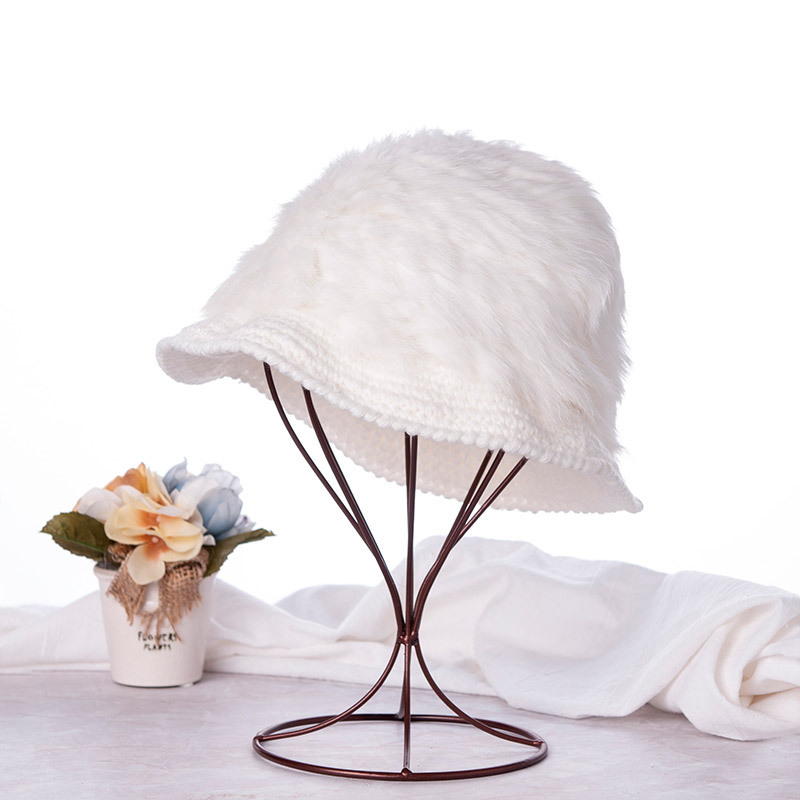 

zero fish Russian European Brazil popular Winter real knitted fur women's hat natural fur hats, As picture
