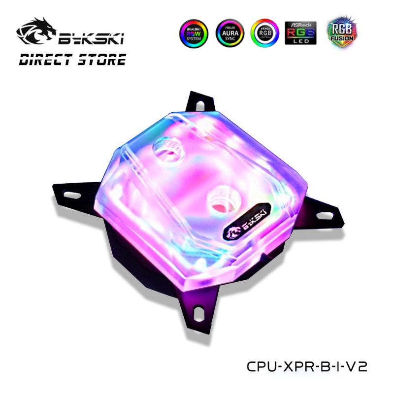 

Bykski Transperant CPU Water Block For INTEL LGA 1366/1156/1155/1151/1150/2011/2066 CPU Cooler RGB 12V/5V Copper CPU-XPR-B-I-V2