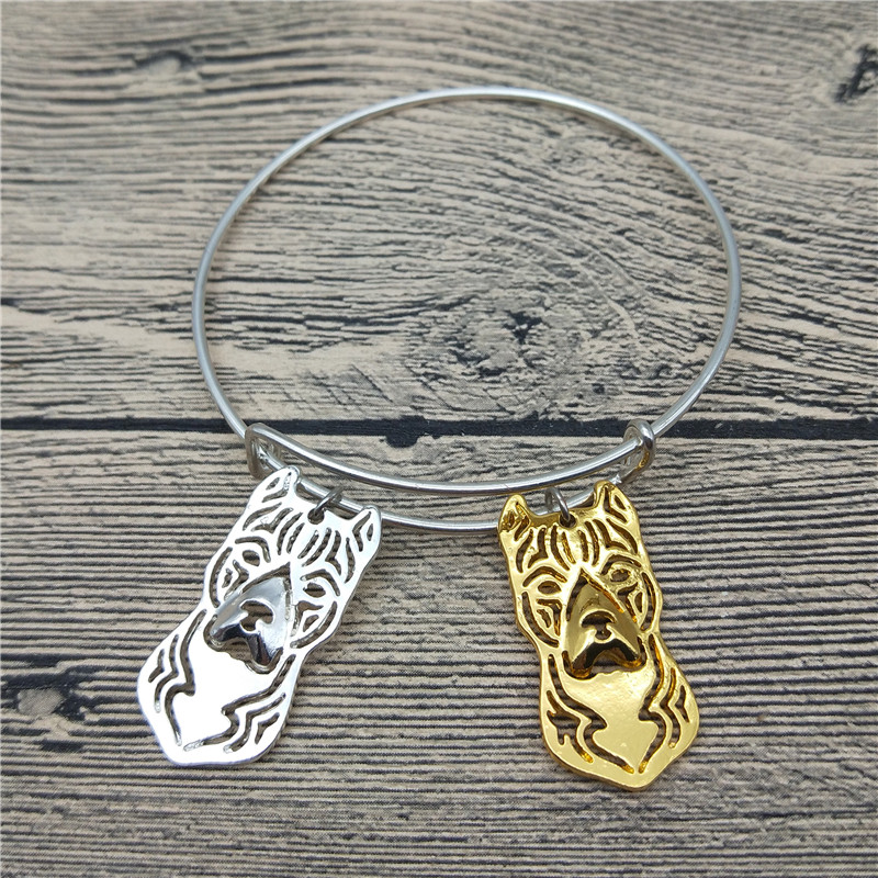 

Trendy New American Staffordshire Terrier Bangles Cute Dog Bangles Bracelets Fashion Animal Pet Jewellery