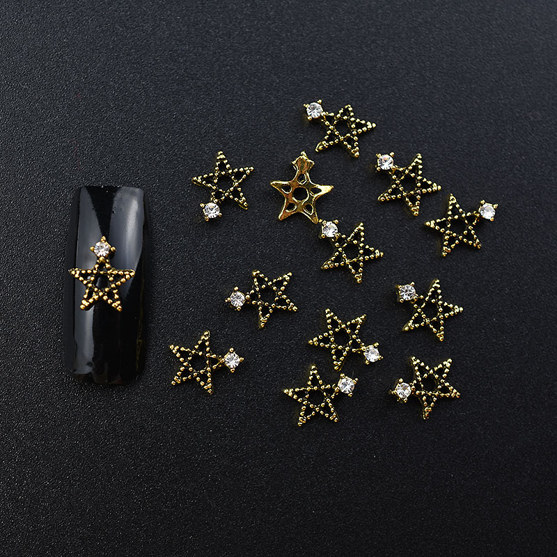 

10Pcs 3D Nail Art Decorations Retro Alloy Nail Charms Nails Rhinestones Supplies DIY UV Gel Design New Arrival