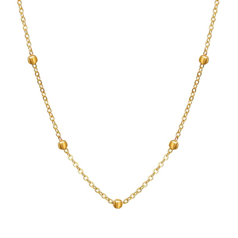 

gold dainty bead charm simple necklace chain choker for women accessories trendy fashion jewelry chain luxury jewelery gifts