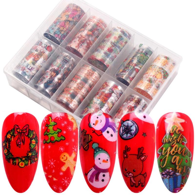 

Ladies Nail Star Sticker Set Christmas Nail Stickers Festive Cute Decal Slider Wraps Decor Manicure
