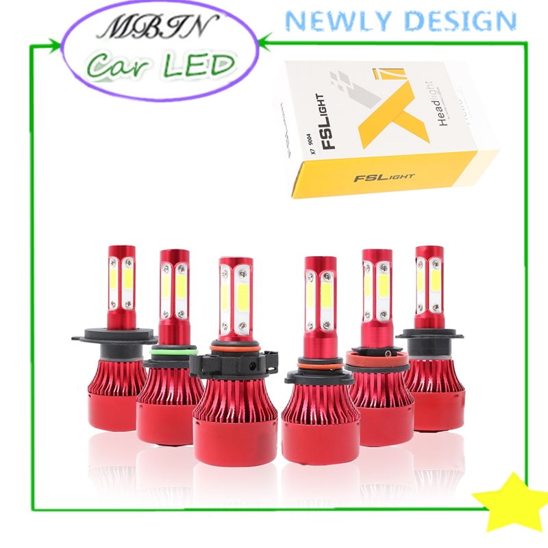 

Wholesale buyer M4 4 COB lights h4 h7 h13 h11 h8 9005 9006 5202 9004 9007 LED 6000K headlight kit 12000LM 72W car driving lamp