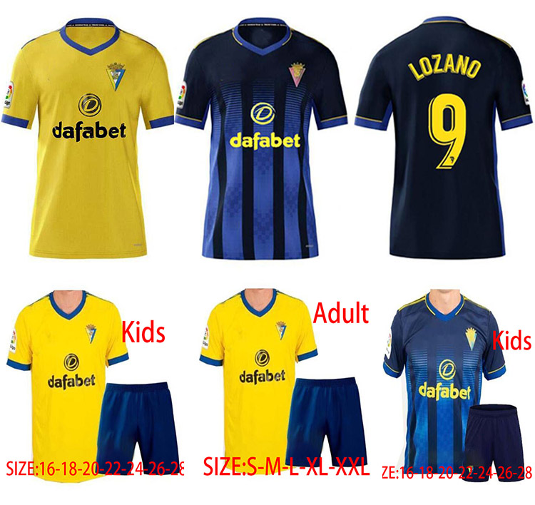 

NEW 2021 Cadiz home away Soccer Jerseys 20 21 football shirt Ferran Men + Kids Kit Uniforms SIZE:16-XXL, Black;yellow