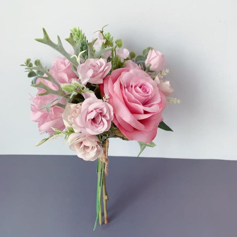 

M158 Mix Bouquet Artificial Flowers wedding flower Home Party Travel flower ornaments DECORATION, Beige