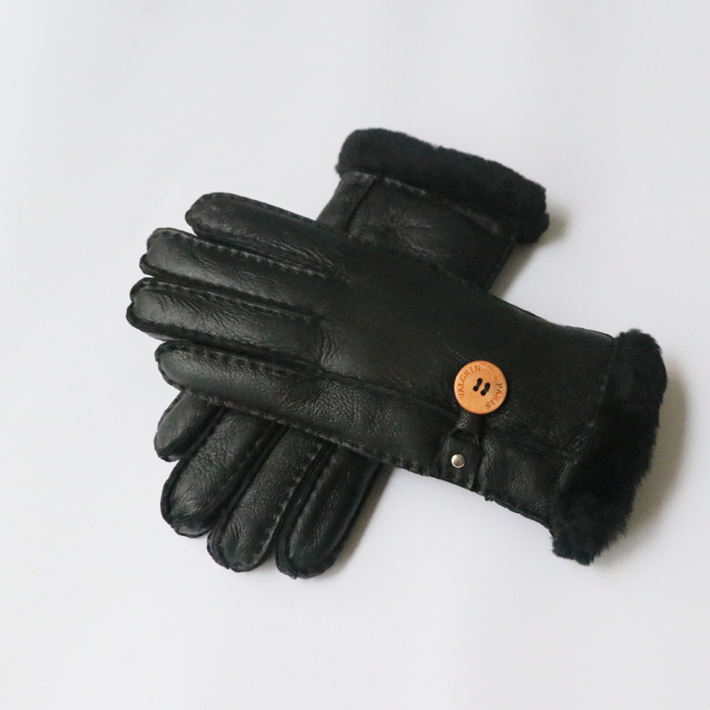 

2020 warm winter gloves genuine leather goat leather gloves thickened mitters workout glove high quality women