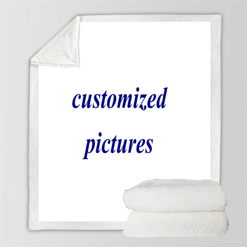 

Custom made Double layer Blanket For Beds Picnic Thick Quilt Bedspread Fleece Throw Blanket 130*150cm/150*200cm