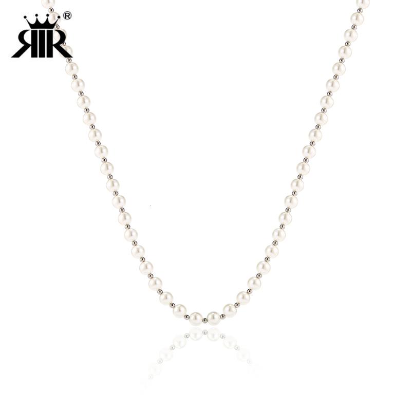 

RIR Classic Nature Pearl Exquisite Necklace Simple Joker Bead Party Jewelry Necklace Bridal Wedding Accessories