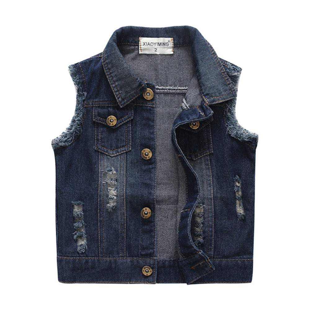 kids jeans vest