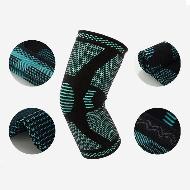 

Elbow & Knee Pads 1PC Nylon Pad Supports Padded Brace Basketball Fitness Meniscus Protection Kneepad Sports Sleeve Safety, As pic