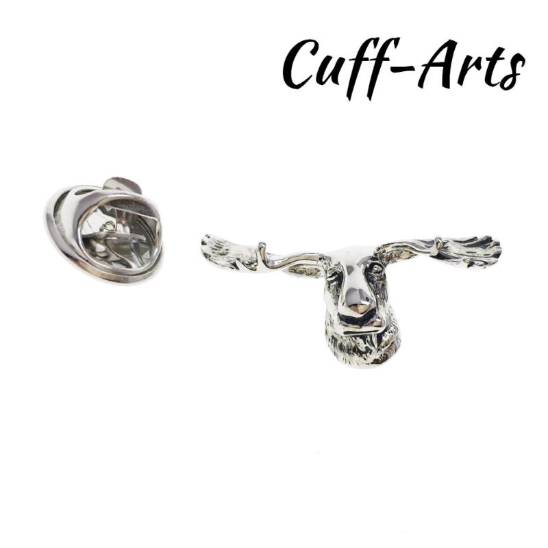 

Brooch Lapel Pin For Men Pins and Brooches Moose Head Lapel Pin Badge Jewelry Broche de la solapa By Cuffarts P10180