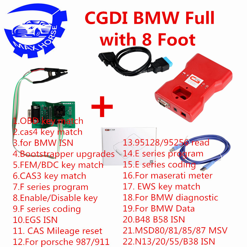 

Full Version CGDI Prog for B-MW MSV80 Auto key programmer + Diagnosis tool+ IMMO Security 3 in 1 Add for B-MW FEM/ Function