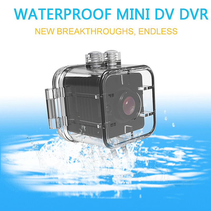 

Waterproof Mini Camera SQ12 HD Sport ordinary Camera Night Vision Camcorder 1080P DV Video Recorder Infrared Moti, Black