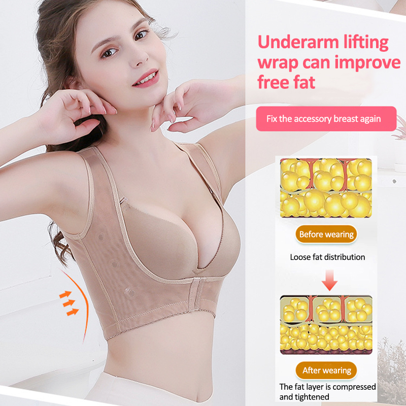 

XXXL Chest Orthoses Breast Care Gather Adjustable Underwear Body Tape Bra Corset Back Corrector Back Cross Correction Shaper, Black