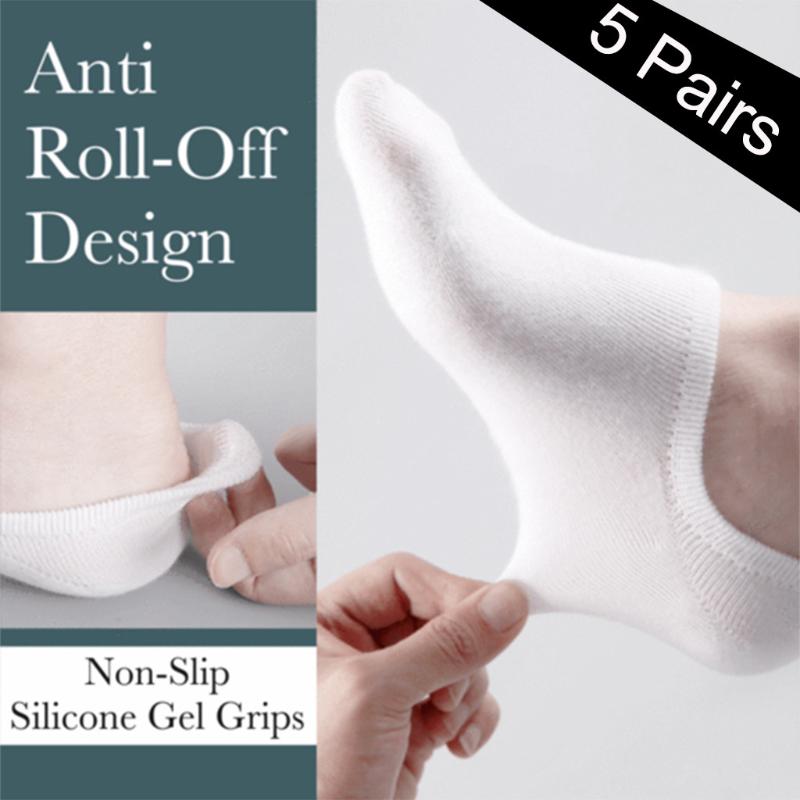 

men socks Solid Color kharadzyuku white Men's Stealth Socks Cotton Non-slip Silicone Breathable, Gray