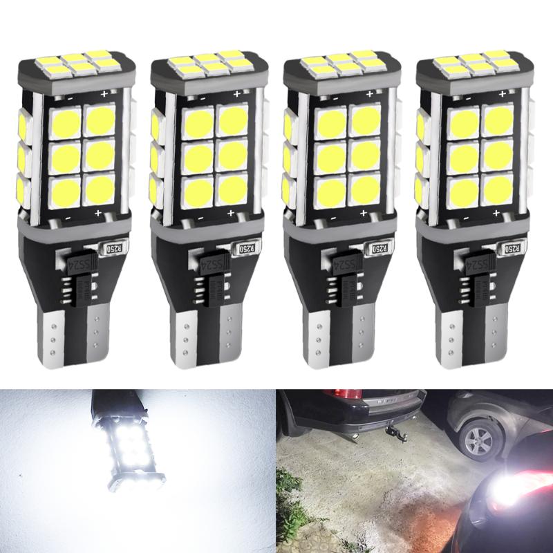 

4pcs T15 W16W LED Bulbs 921 912 Canbus Error Free Backup Light 3030 SMD 6000K White Auto Car Wedge Reverse Parking Lamp DC 12V, As pic