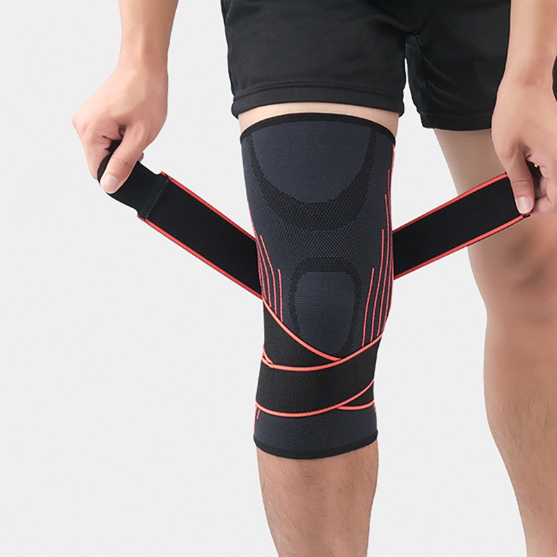 

1pc Knee Pad Sleeve Thermal Knit Leg Protector For Compression Runnaing Jogging Hiking Football Soccer, Abo