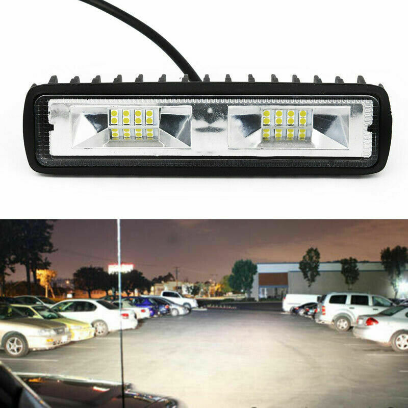 

2pcs 18W 12V 16LED Car Headlights Work Light I-shaped Off-road Driving Fog Lights Bar Flood Spot Lights Car Signal, As pic